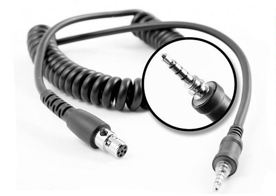 Cable espiral contra-agua para radios Vertex/HX370/HX400