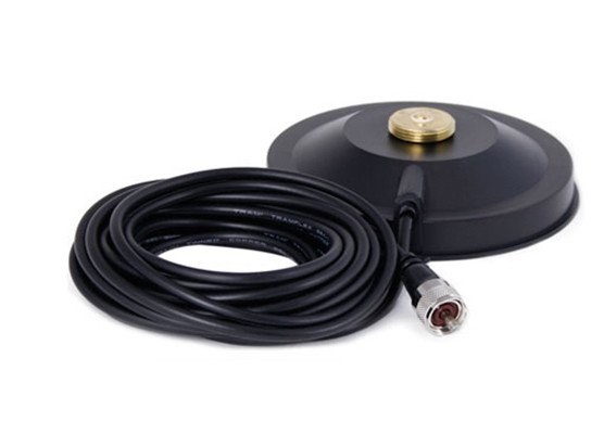 BASE MAGNETICA DE 5'' CO CABLE MACHO DE 17' PARA UHF Y VHF